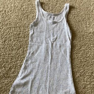 Blue flecked tank top